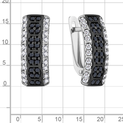 Серьги 400684АЧ.5 Серебро  Фото 2
